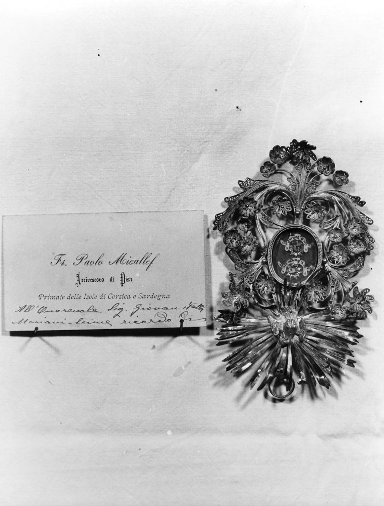 reliquiario - bottega toscana (seconda metà sec. XIX)