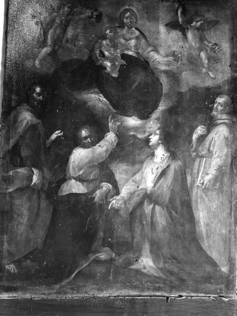 Madonna con Bambino tra angeli e Santi (dipinto) - ambito pisano (sec. XVII)