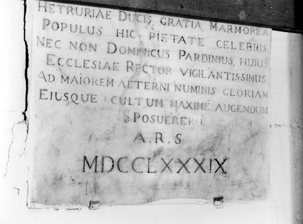 lapide - bottega pisana (sec. XVIII)