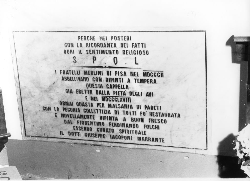 lapide - bottega pisana (sec. XIX)