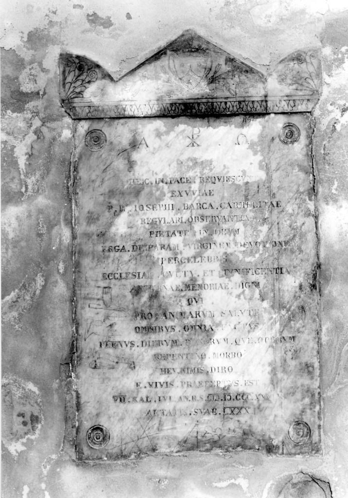 lastra tombale - bottega pisana (sec. XIX)