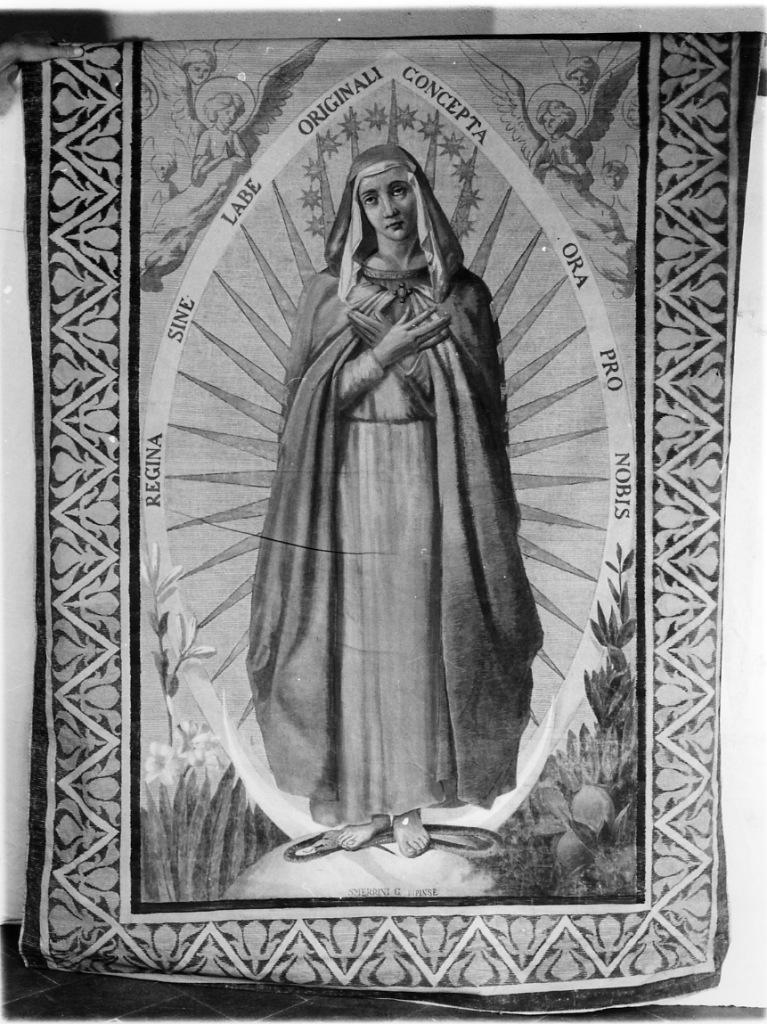 Madonna (stendardo processionale) - ambito italiano (secc. XIX/ XX)