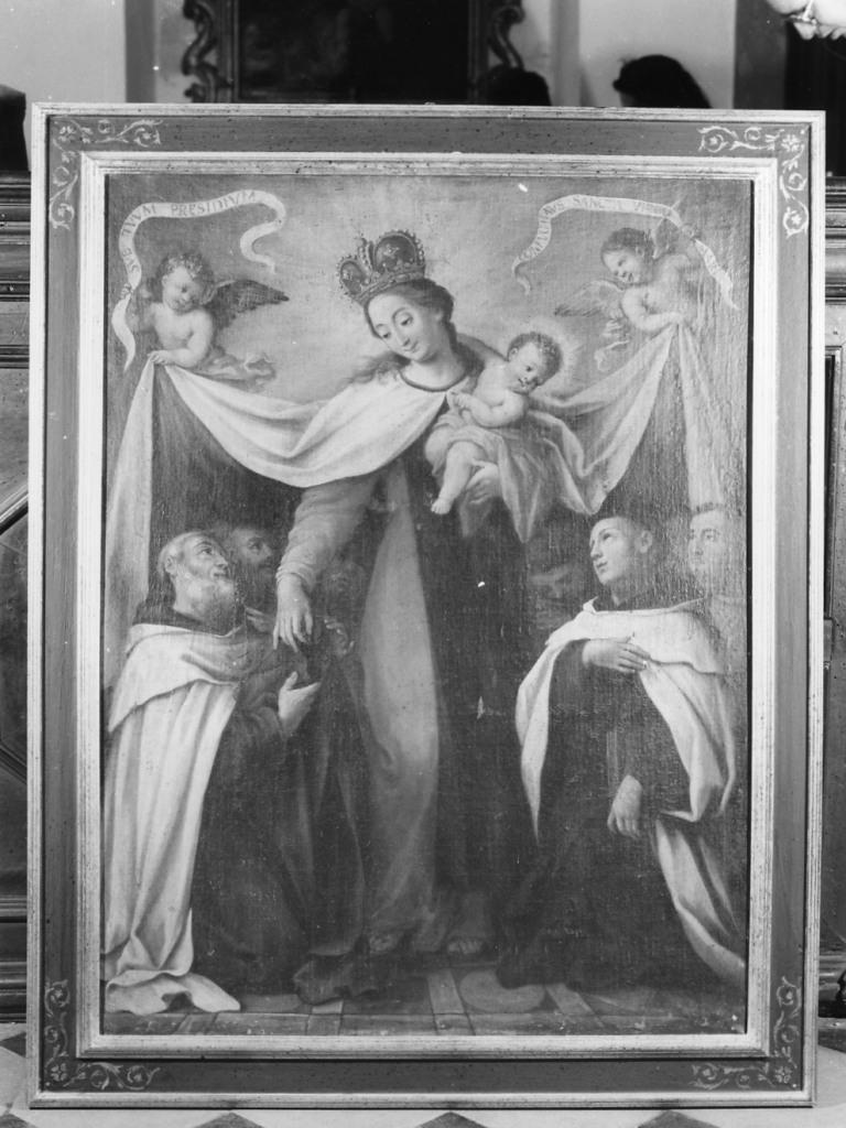 Madonna con bambino e monaci carmelitani (dipinto) - ambito toscano (sec. XVIII)