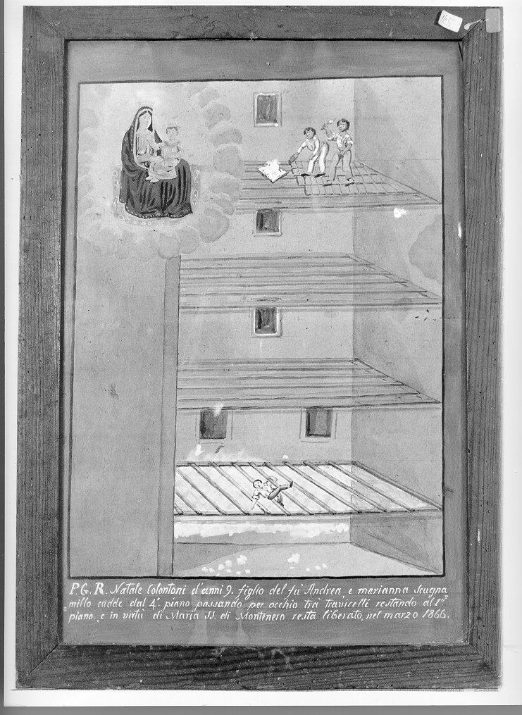 Evento miracoloso della Madonna di Montenero (ex voto) - ambito toscano (sec. XIX)