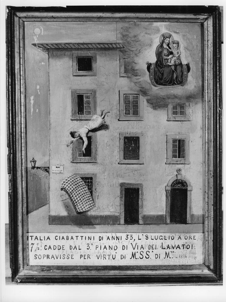 Evento miracoloso della Madonna di Montenero (ex voto) - ambito toscano (sec. XIX)