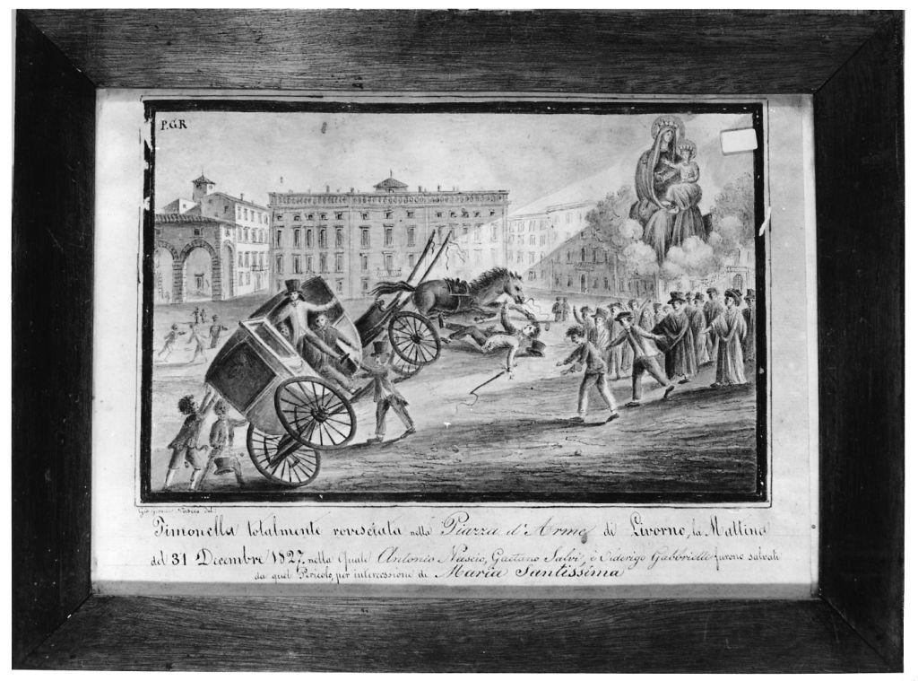 Evento miracoloso della Madonna di Montenero (ex voto) - ambito toscano (sec. XIX)