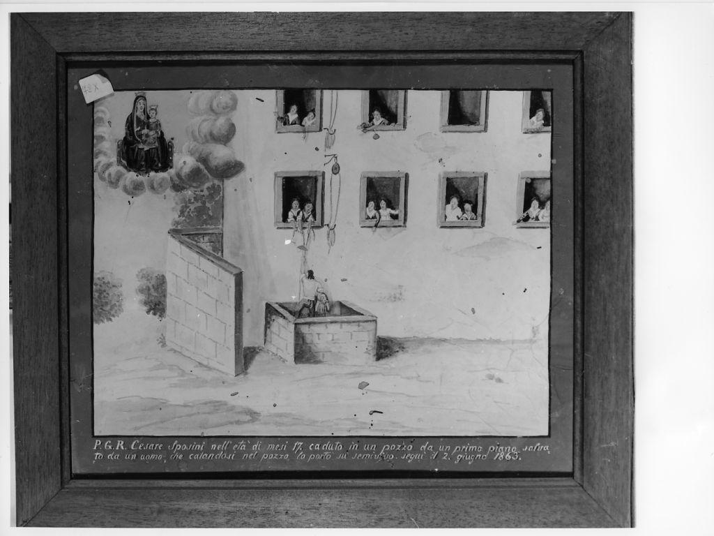 Evento miracoloso della Madonna di Montenero (ex voto) - ambito toscano (sec. XIX)