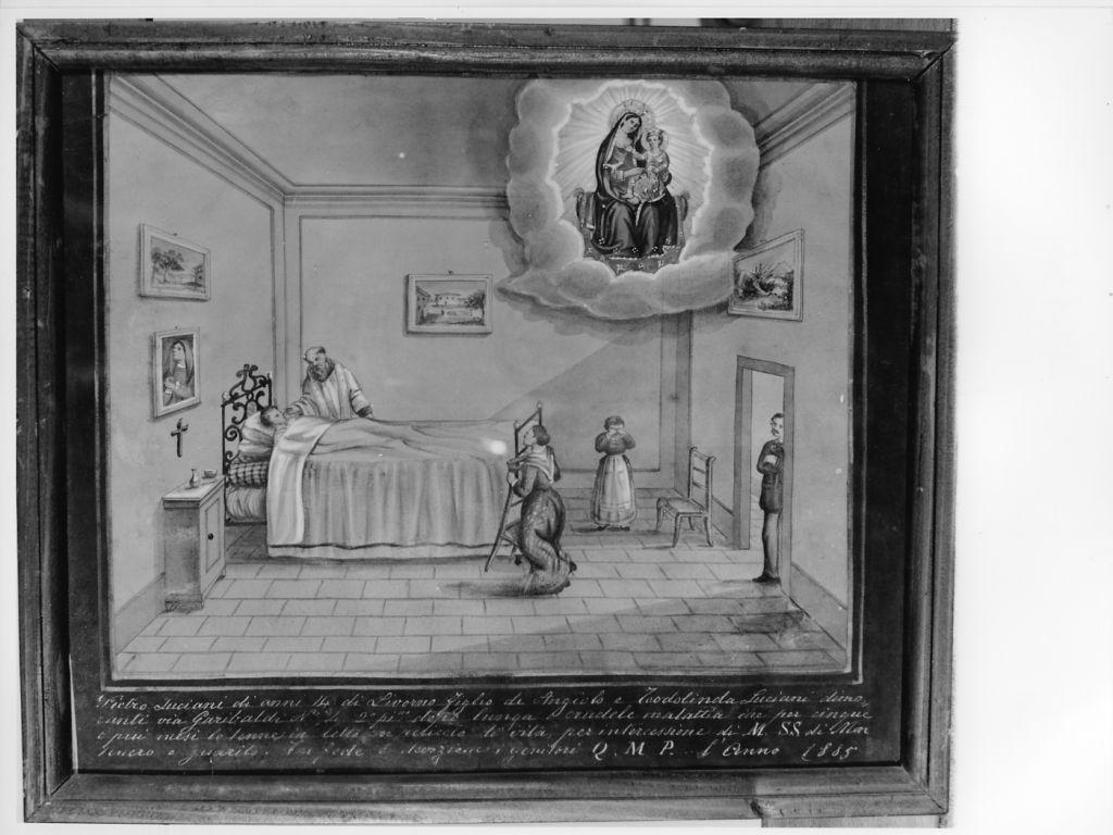 Evento miracoloso della Madonna di Montenero (ex voto) - ambito toscano (sec. XIX)