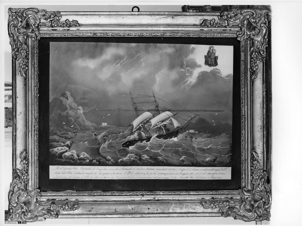 Evento miracoloso della Madonna di Montenero (ex voto) - ambito toscano (sec. XIX)