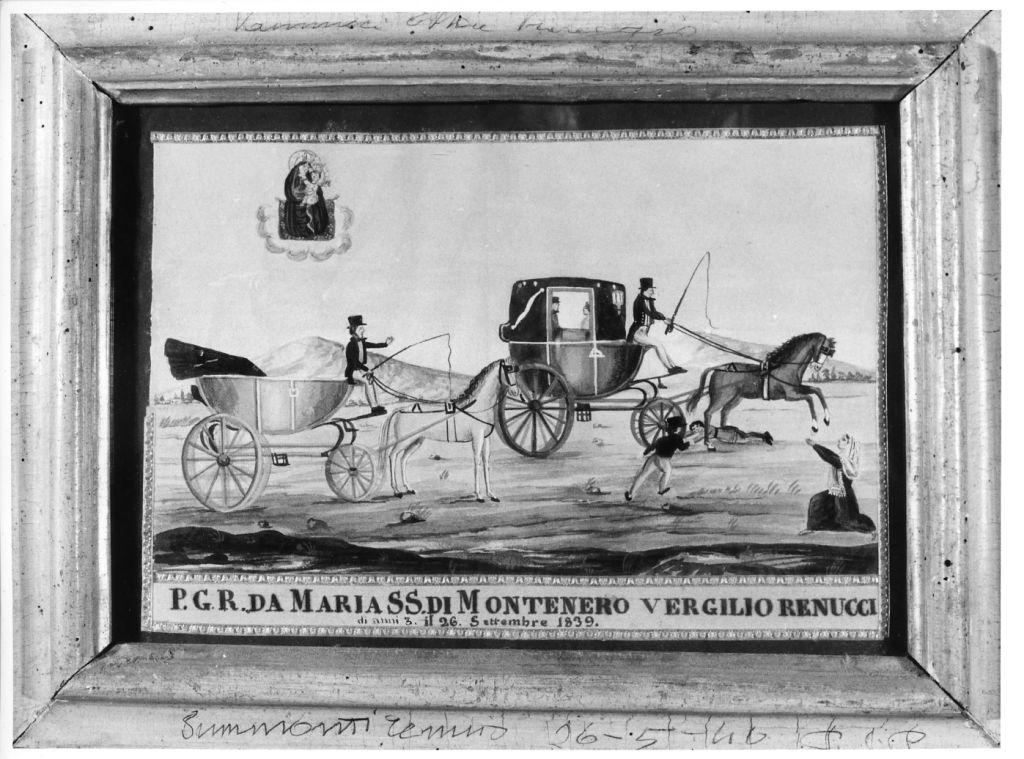 Evento miracoloso della Madonna di Montenero (ex voto) - ambito toscano (sec. XIX)