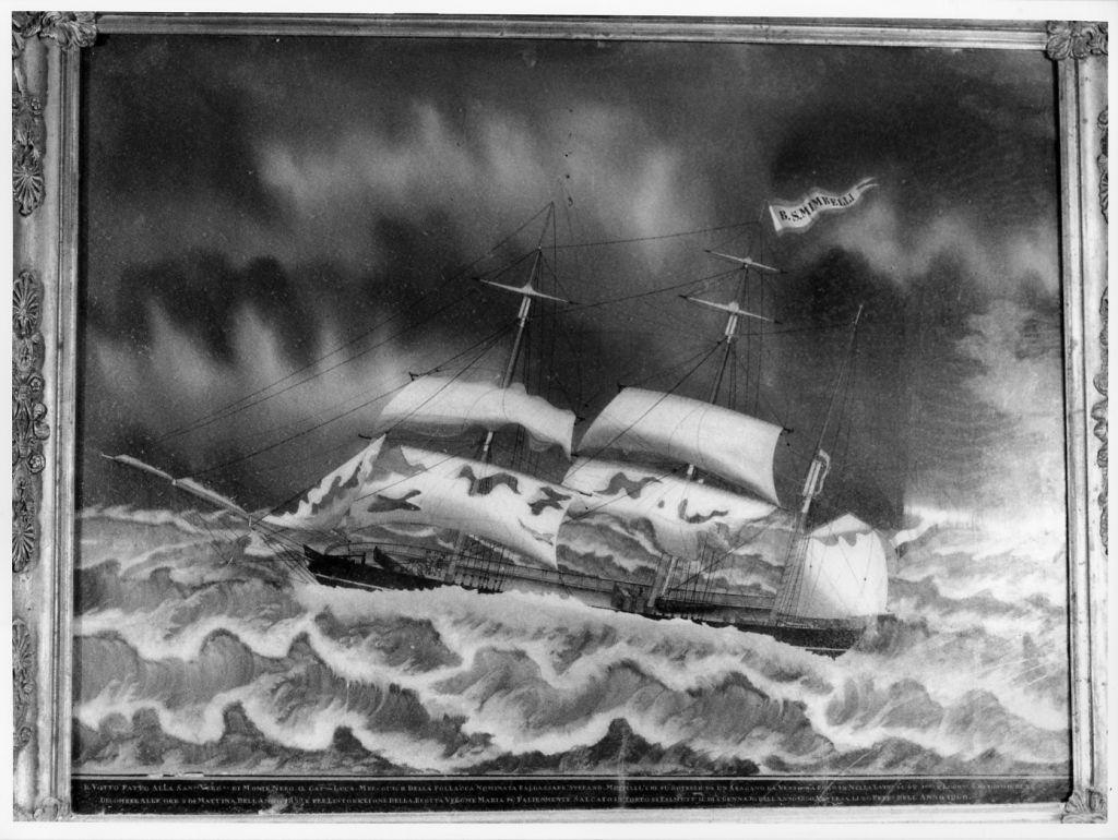 Evento miracoloso della Madonna di Montenero (ex voto) - ambito toscano (sec. XIX)