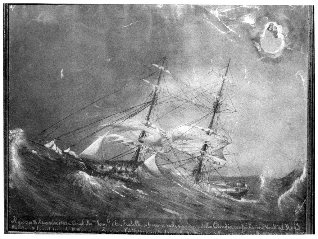 Evento miracoloso della Madonna di Montenero (ex voto) - ambito italiano (sec. XIX)