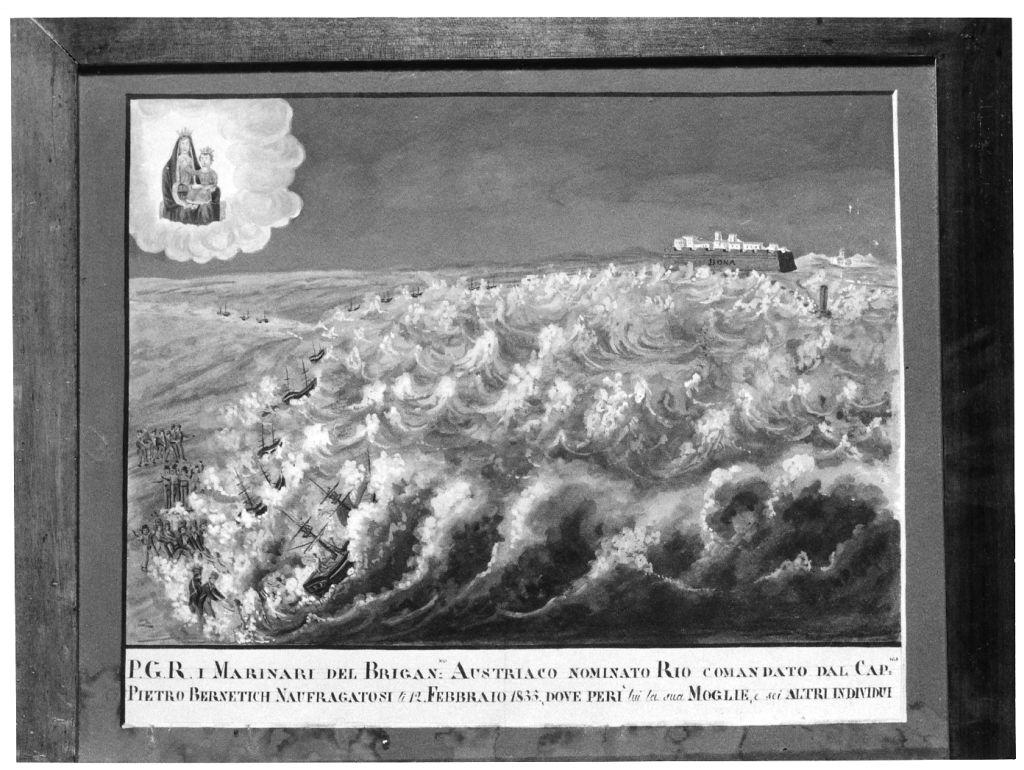 Evento miracoloso della Madonna di Montenero (ex voto) - ambito toscano (sec. XIX)