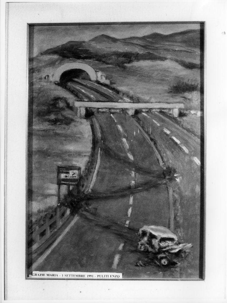 Evento miracoloso della Madonna di Montenero (ex voto) - ambito toscano (sec. XX)