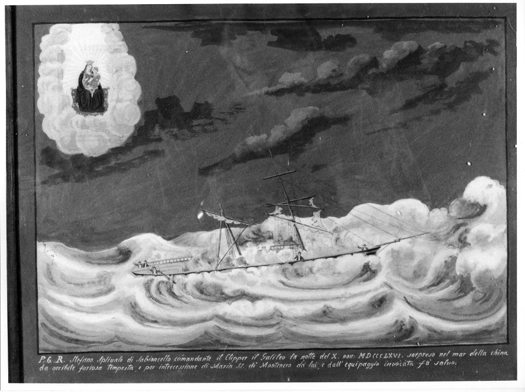 Evento miracoloso della Madonna di Montenero (ex voto) - ambito toscano (sec. XIX)