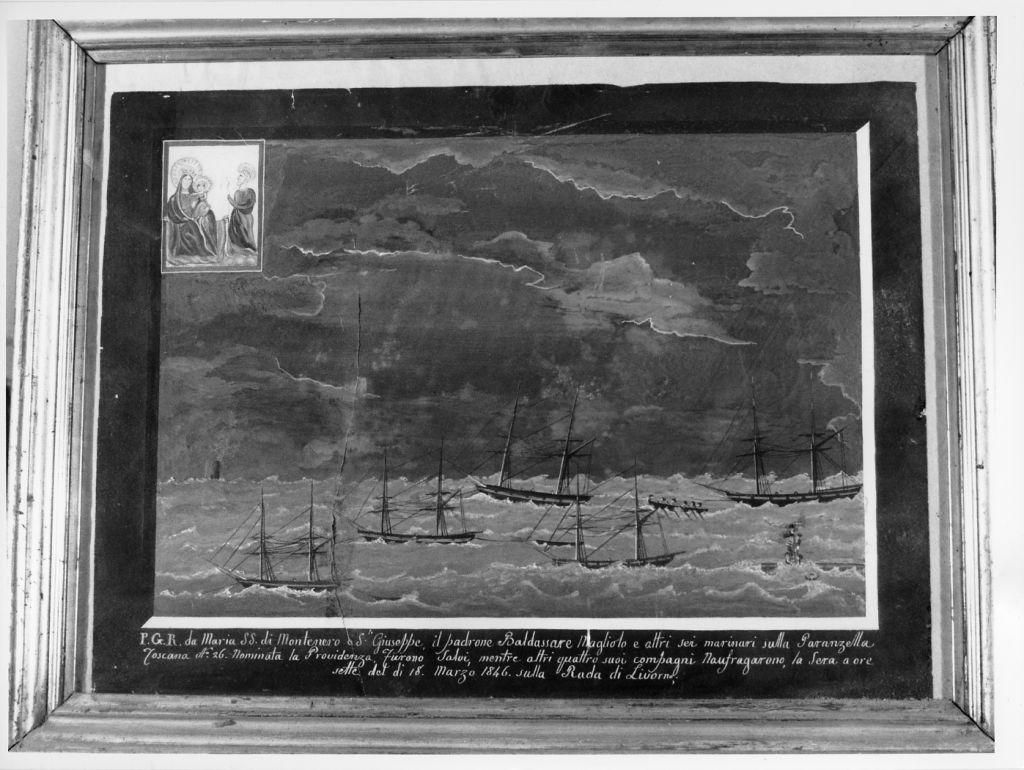 Evento miracoloso della Madonna di Montenero (ex voto) - ambito toscano (sec. XIX)