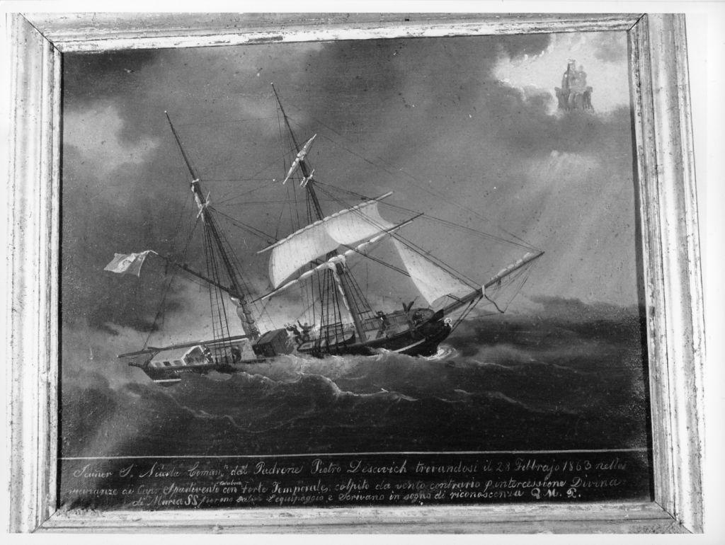 Evento miracoloso della Madonna di Montenero (ex voto) - ambito toscano (sec. XIX)