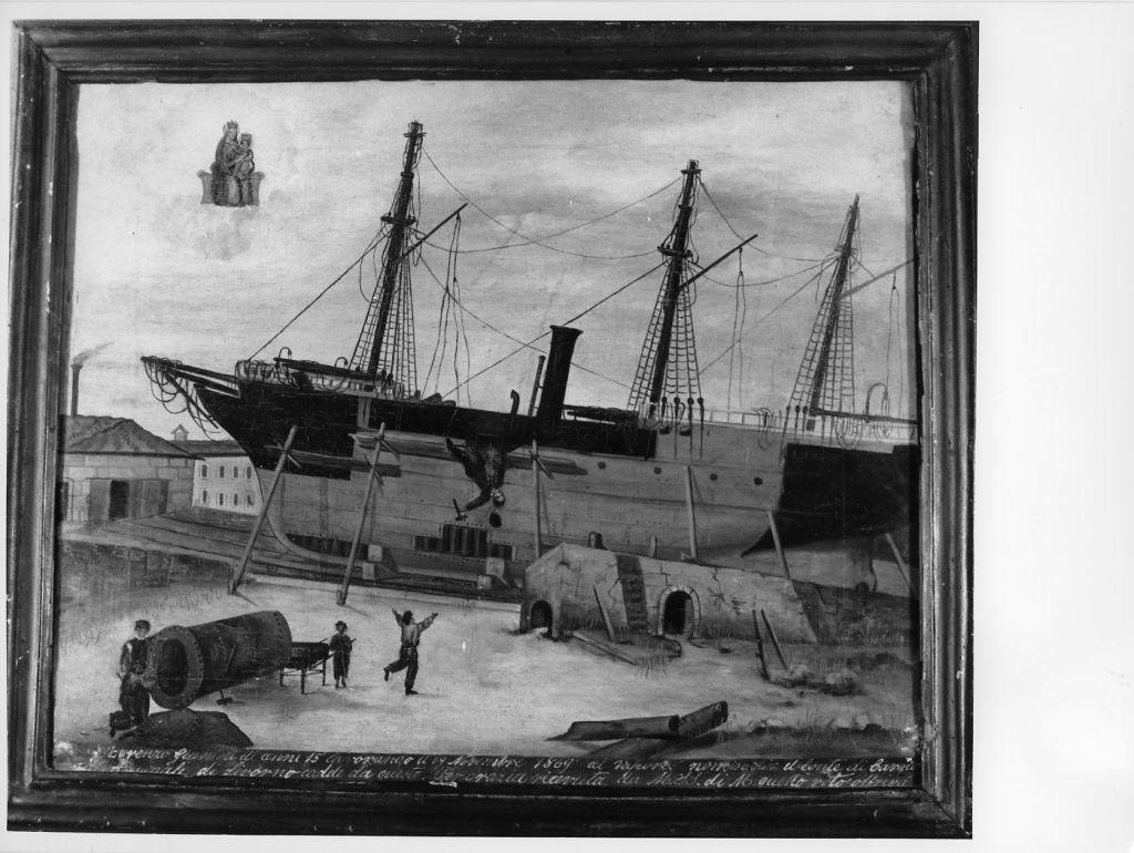 Evento miracoloso della Madonna di Montenero (ex voto) - ambito toscano (sec. XIX)