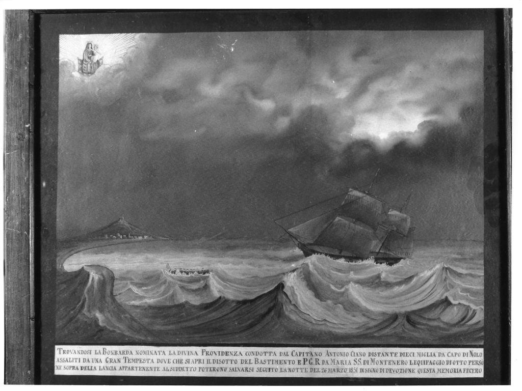 Evento miracoloso della Madonna di Montenero (ex voto) - ambito toscano (sec. XIX)