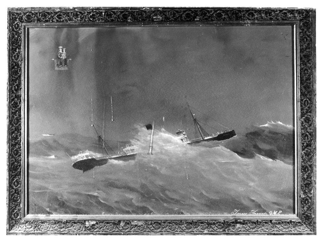 Evento miracoloso della Madonna di Montenero (ex voto) - ambito toscano (sec. XX)