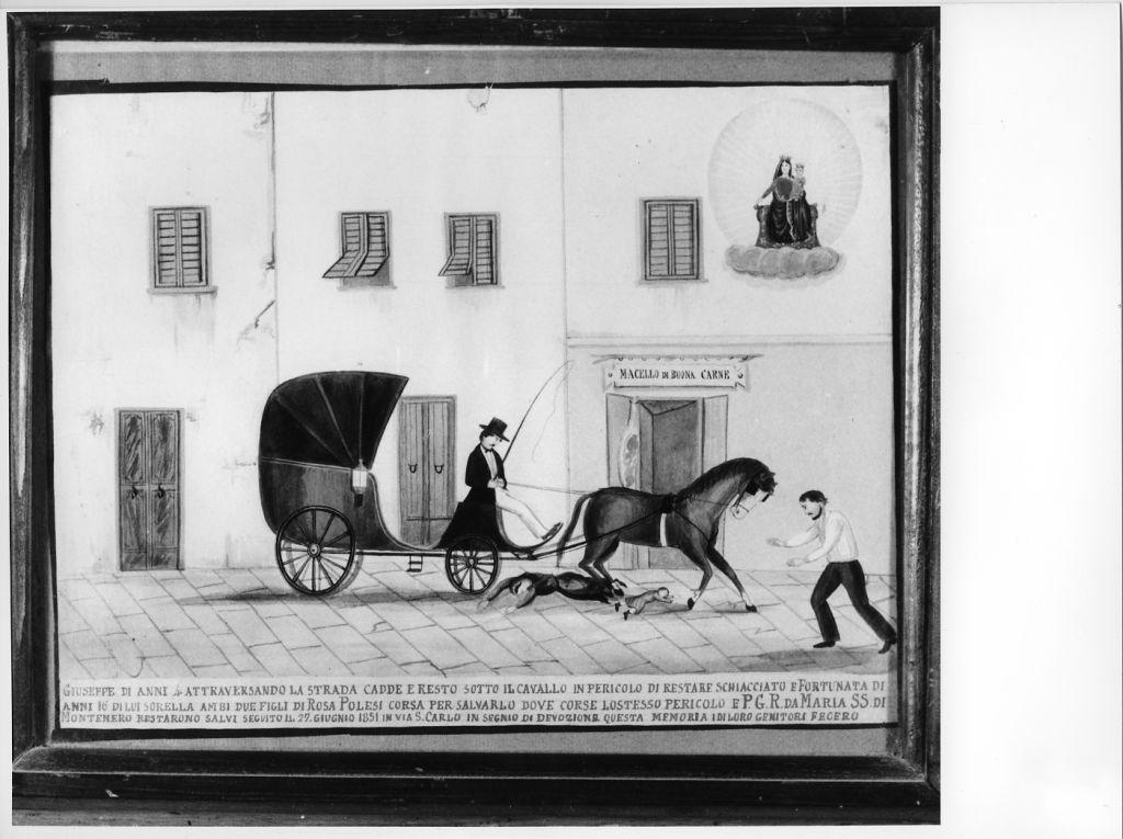 Evento miracoloso della Madonna di Montenero (ex voto) - ambito toscano (sec. XIX)