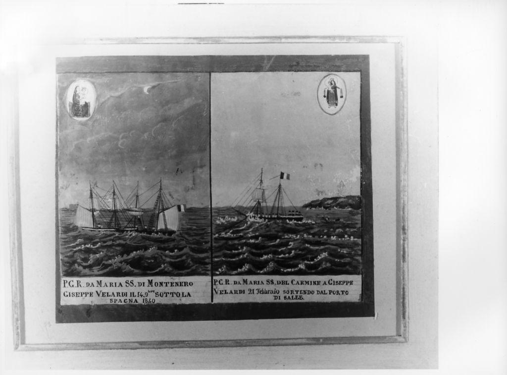 Evento miracoloso della Madonna di Montenero (ex voto) - ambito toscano (sec. XIX)