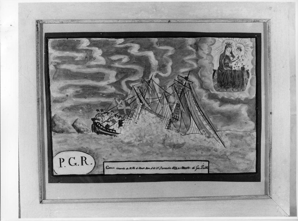 Evento miracoloso della Madonna di Montenero (ex voto) - ambito toscano (sec. XIX)