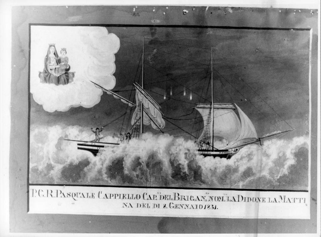 Evento miracoloso della Madonna di Montenero (ex voto) - ambito toscano (sec. XIX)