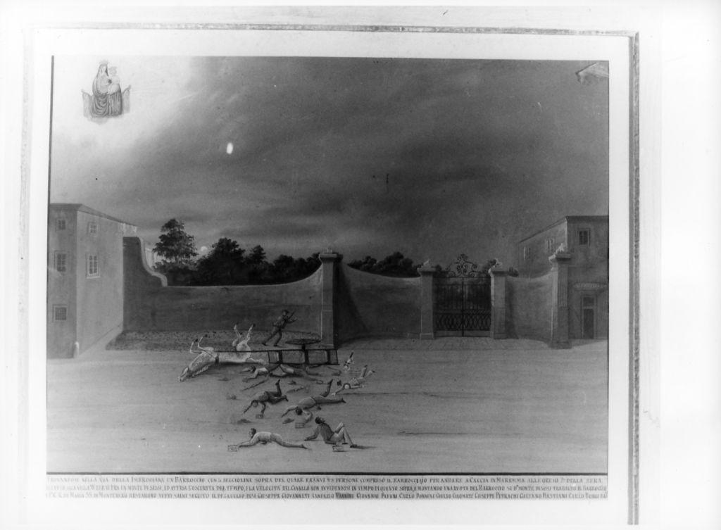 Evento miracoloso della Madonna di Montenero (ex voto) - ambito toscano (sec. XIX)