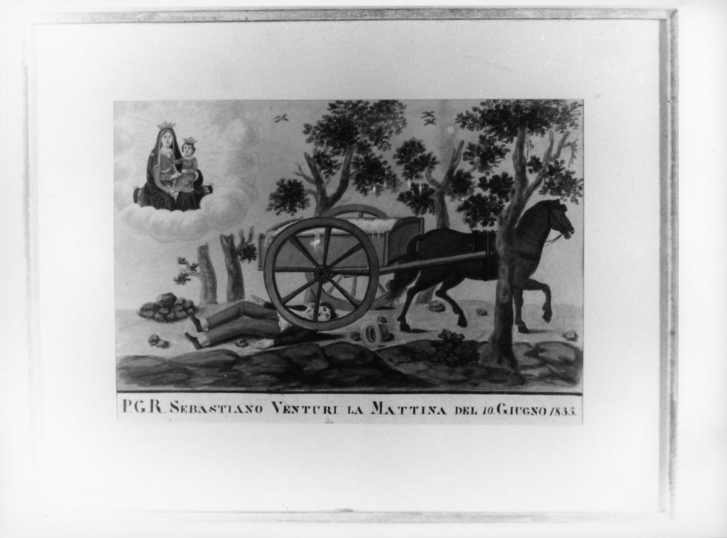 Evento miracoloso della Madonna di Montenero (ex voto) - ambito toscano (sec. XIX)