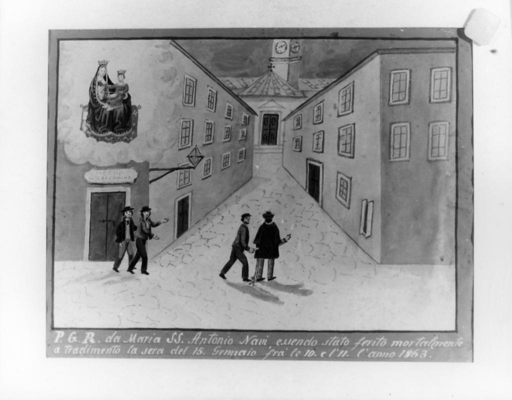 Evento miracoloso della Madonna di Montenero (ex voto) - ambito toscano (sec. XIX)