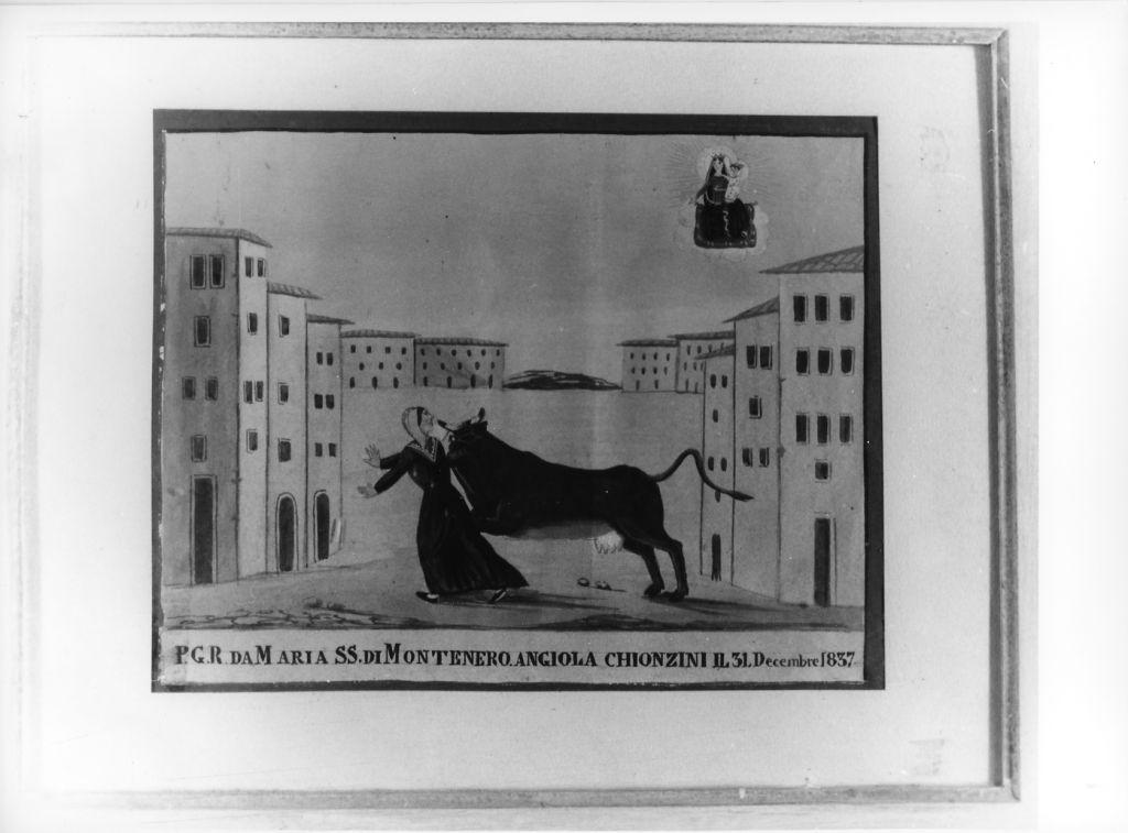 Evento miracoloso della Madonna di Montenero (ex voto) - ambito toscano (sec. XIX)