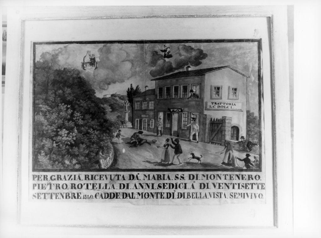 Evento miracoloso della Madonna di Montenero (ex voto) - ambito toscano (sec. XIX)