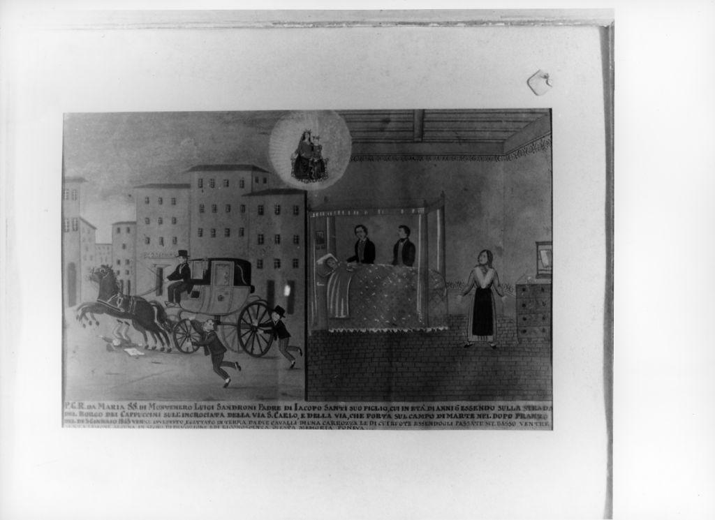 Evento miracoloso della Madonna di Montenero (ex voto) - ambito toscano (sec. XIX)