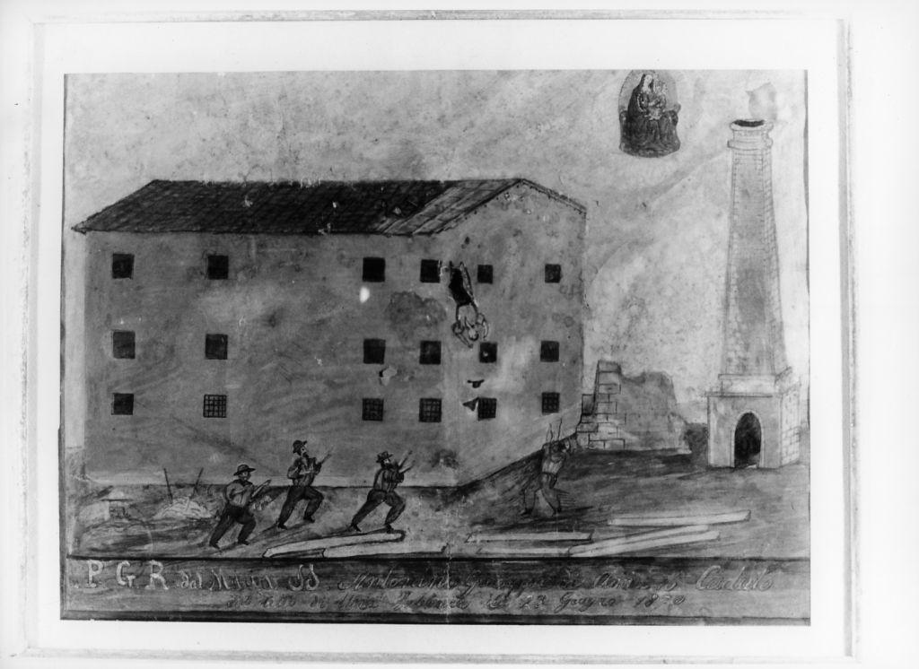 Evento miracoloso della Madonna di Montenero (ex voto) - ambito toscano (sec. XIX)