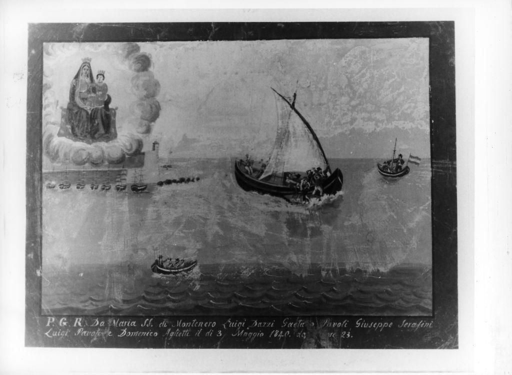 Evento miracoloso della Madonna di Montenero (ex voto) - ambito toscano (sec. XIX)