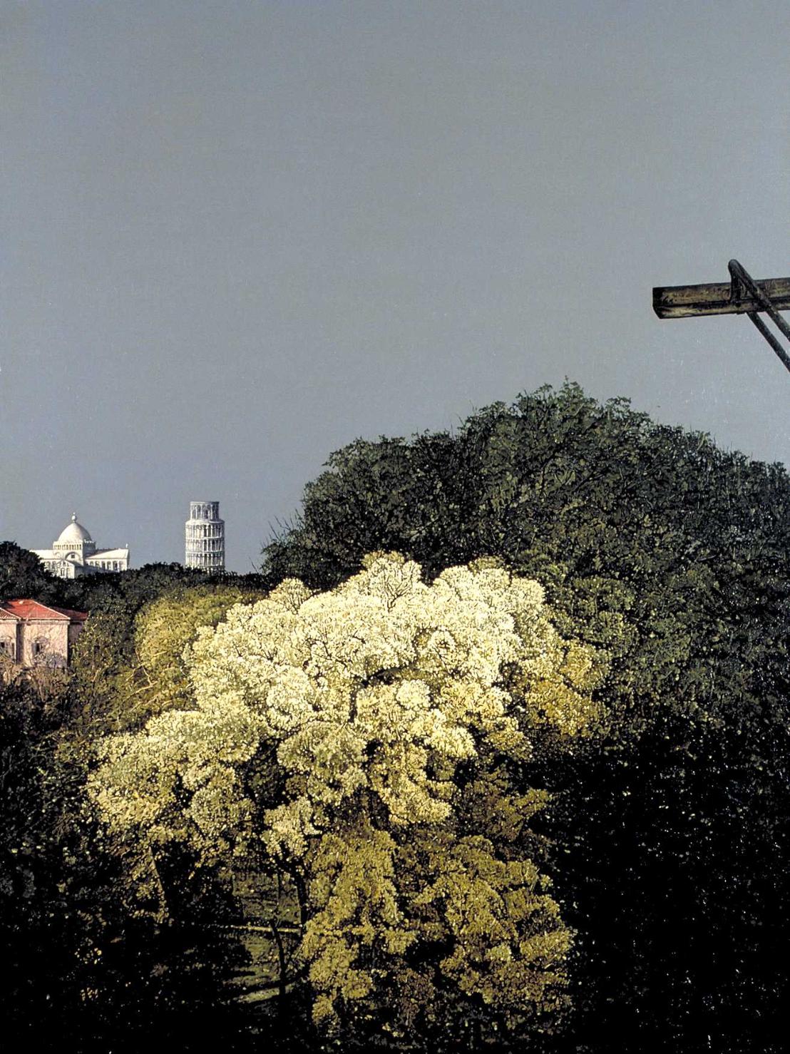 Orto botanico, orto botanico (dipinto, opera isolata) - ambito italiano (ultimo quarto sec. XX)