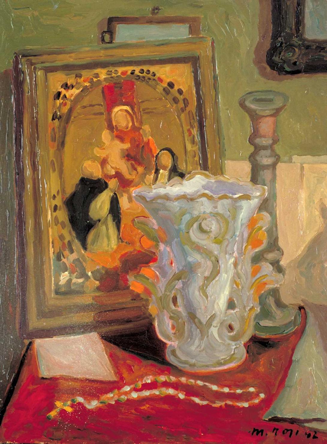 Natura morta, natura morta (dipinto, opera isolata) di Rosi Mino (sec. XX)