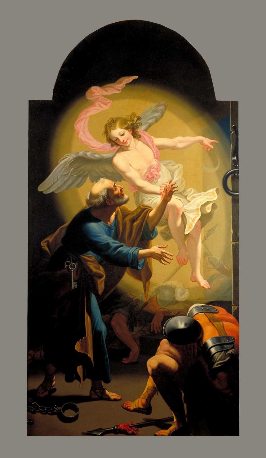 San Pietro liberato dal carcere da un angelo (dipinto, opera isolata) di Tempesti Giovanni Battista (ultimo quarto sec. XVIII)