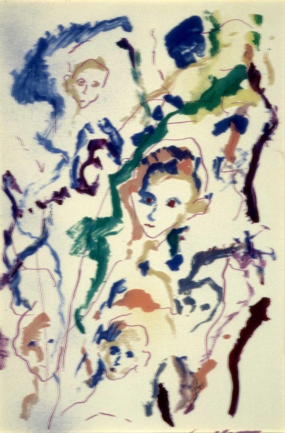 Figure, figure (dipinto, opera isolata) di Treccani Ernesto (seconda metà sec. XX)
