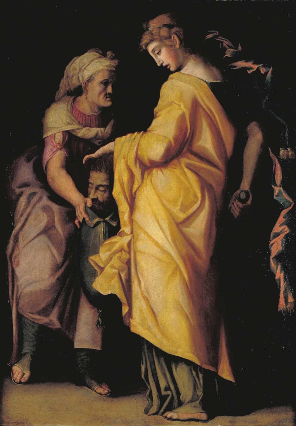 Giuditta e Oloferne, Giuditta e Oloferne (dipinto, opera isolata) - ambito toscano (seconda metà sec. XVI)