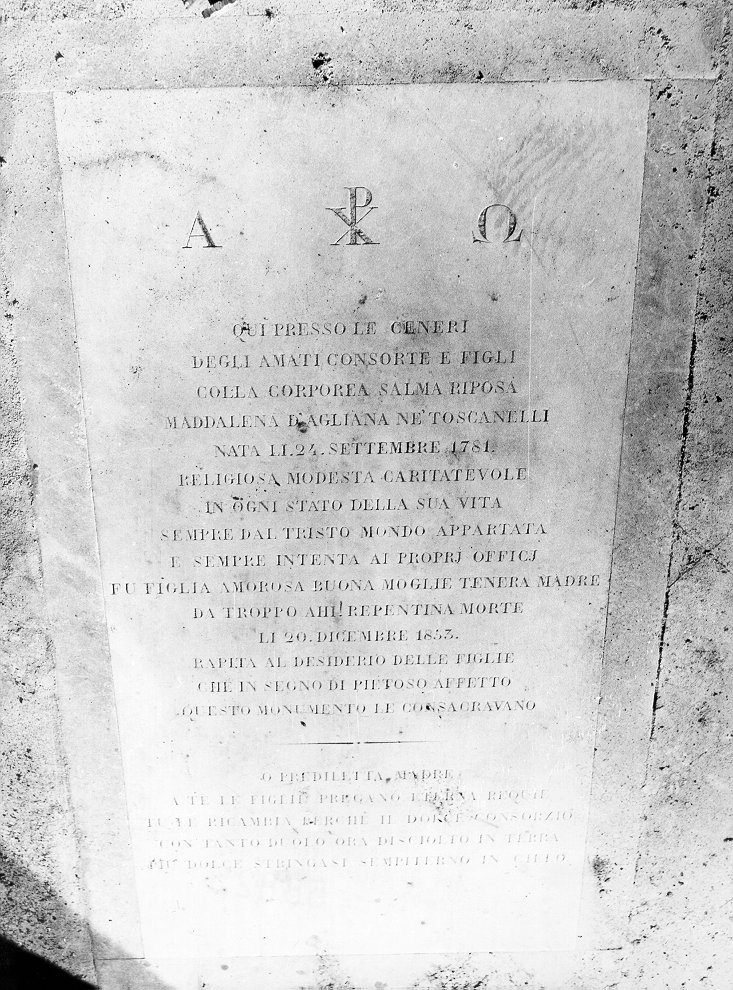 lapide - bottega toscana (sec. XIX)