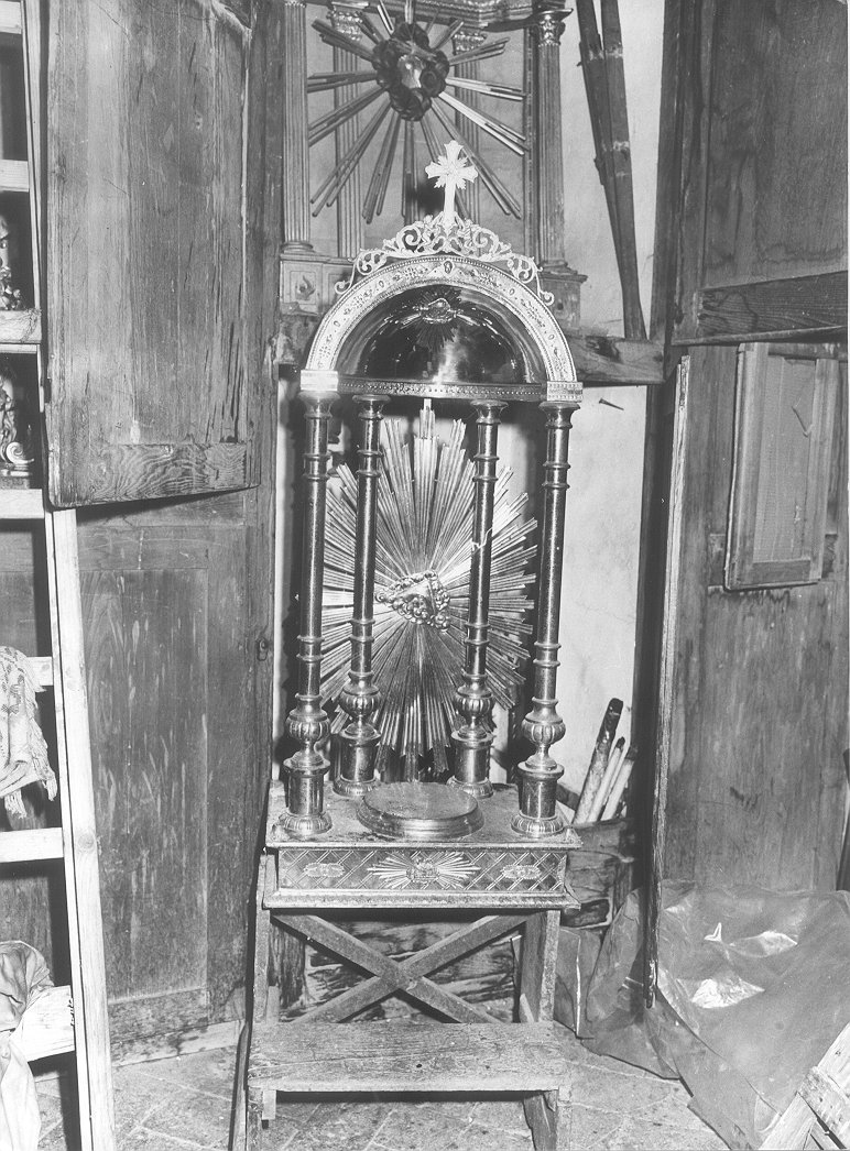 tronetto per esposizione eucaristica - manifattura italiana (metà sec. XIX)