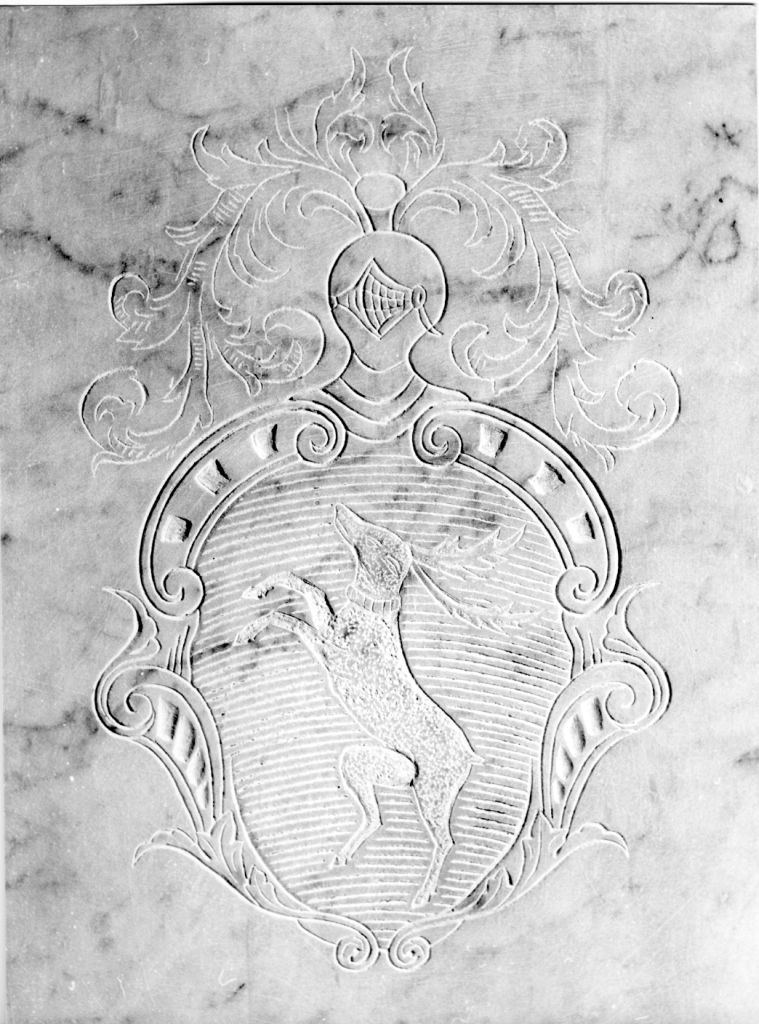 Stemma gentilizio (lastra, opera isolata) - bottega volterrana (seconda metà sec. XIX)