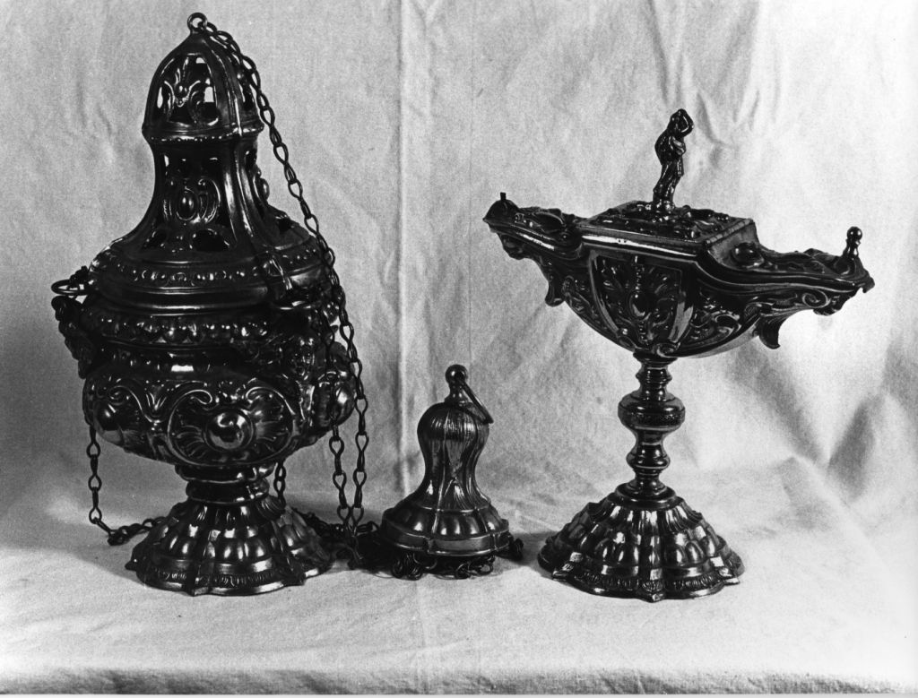 servizio per incensazione, elemento d'insieme - bottega italiana (sec. XVIII)