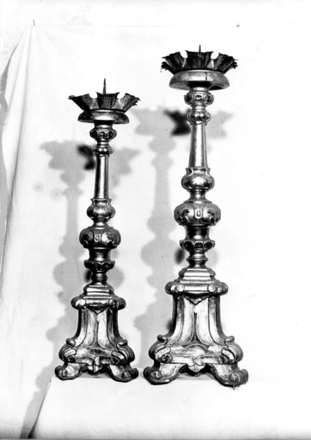 candeliere, serie - bottega toscana (seconda metà sec. XIX)