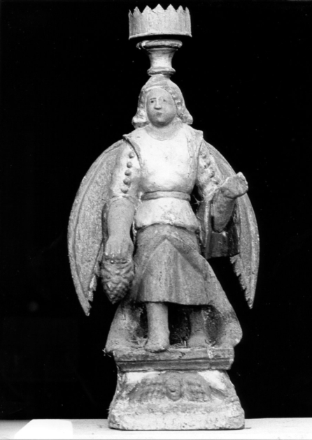 ANGELO REGGICANDELABRO (statuetta portacandelabro, serie) - bottega toscana (sec. XVII)