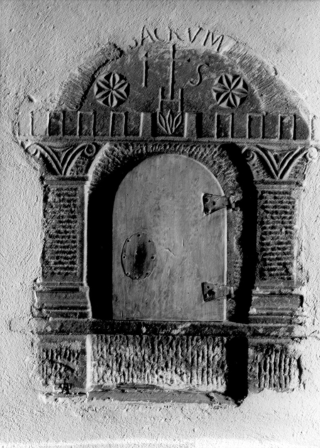 tabernacolo murale - bottega toscana (sec. XVI)