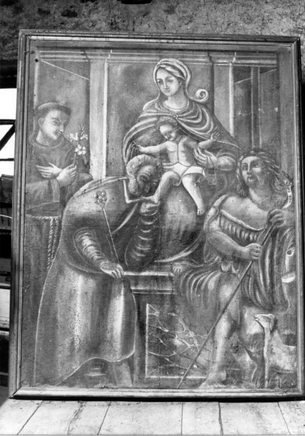 MADONNA DEL CARMELO CON SANT'ANTONIO DA PADOVA, SAN GIUSEPPE E SAN GIOVANNI BATTISTA (dipinto) - bottega toscana (sec. XIX)