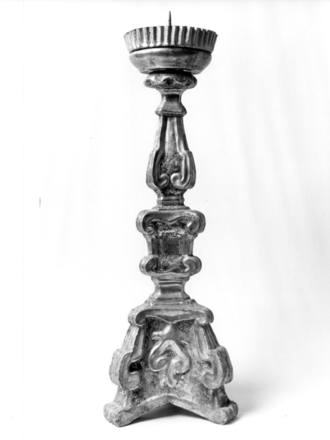 candeliere, serie - bottega toscana (fine/inizio secc. XVIII/ XIX)